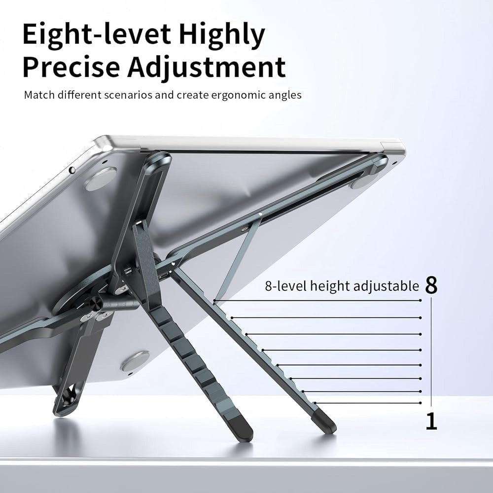 BROLAVIYA® 3-in-1 Foldable Adjustable Height Magnetic Aluminum Stand, Compatible with Phon - Image 6