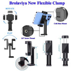 BROLAVIYA® No Shadow Overhead Video Mobile Floor Stand, Metal Arm, 10 inch Selfie Ring Lig - Image 8