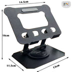 BROLAVIYA® Desktop 360 Rotating Base, Aluminium Metal Cute Shape Metal Stand, Foldable, Co - Image 8