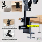 BROLAVIYA® Overhead Video Mobile Stand, New Magnetic Bracket with Extra Long Arm, 1/4" Hea - Image 8