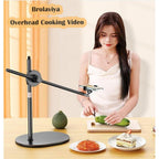 (Renewed) BROLAVIYA® Overhead Video Floor Stand, Premium Metal Body, 1/4" Head For Webcam, - Image 3
