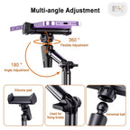BROLAVIYA® Overhead Extendable Selfie Desktop Stand with Phone Holder, 360° Rotation, for  - Image 8
