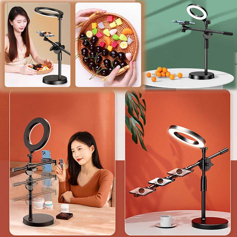 (Renewed) BROLAVIYA® Overhead Video Stand with 6 Inch Ring Light, Metal Rod, 1/4" Ball Hea - Image 8