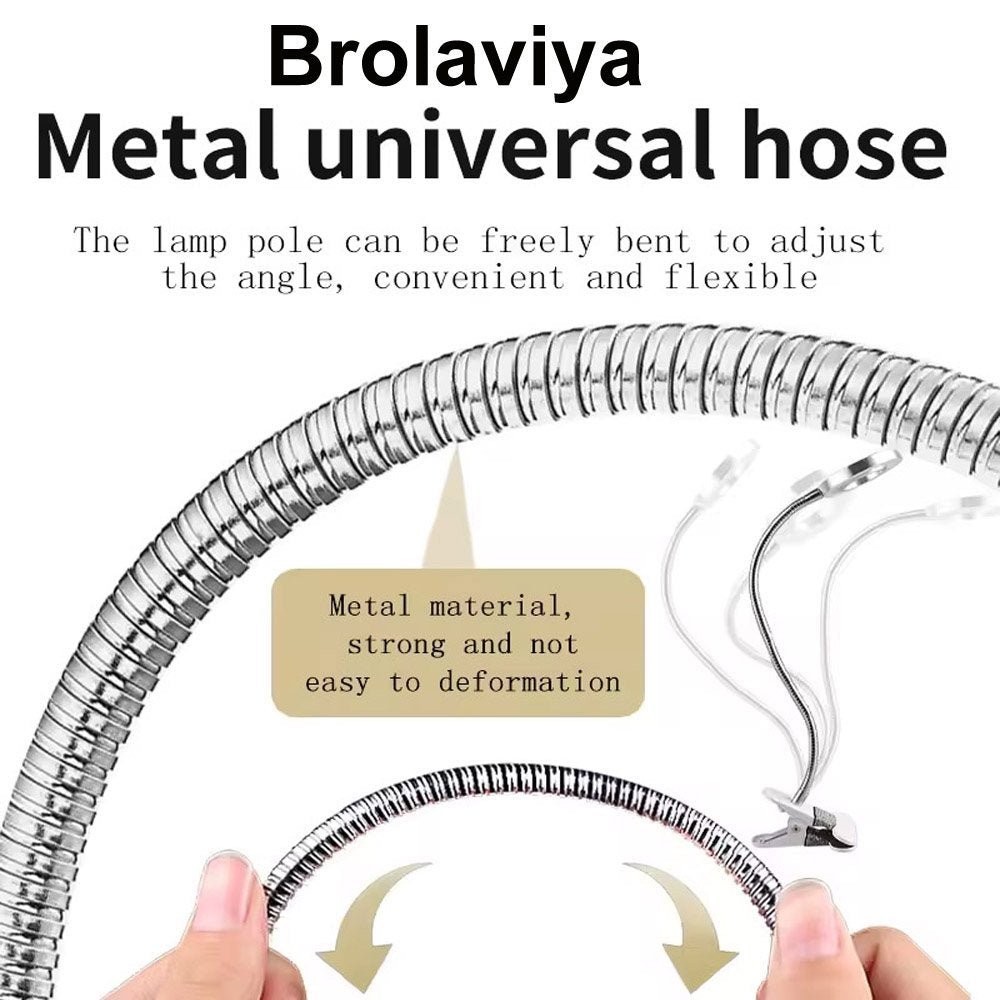 BROLAVIYA® Overhead 5X Magnifying Glass with 12cm LED Light, 3 Color Modes Dimmable, Flexi - Image 9