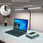 BROLAVIYA® Overhead LED 2 Head Dimmable Desk Lamp Light with Multi-Angle Rotation, 3 Light - Image 8