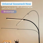 (Renewed) BROLAVIYA® Overhead Flexible LED Long Desk Lamp Light with Clamp, 3 Modes, 10 Brightness, Eye-Caring, Long Flexible Gooseneck For Home, Office, Desktop, Bedroom, Reading Black