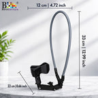 BROLAVIYA® Silicone Neck Clip Holder Mount, Hands-Free Wearable Neck Stand with Adjustable Clamp, Universal Chest Mount with 1/4 Head for Vlogging, Recording, Live Streaming, Reading, DIY & Travel