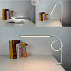 BROLAVIYA® Overhead Flexible LED Desk Lamp with Clamp, 3 Modes, 10 Brightness, Eye-Caring, Long Flexible Gooseneck, for Home, Office, Desktop, Bedroom, Reading, White