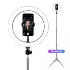 (Renewed) BROLAVIYA® Crystal 3D LED 10 Inch RGB Ring Light with Flexible Wire, 360 Knob and Mobile Bracket