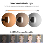 BROLAVIYA® 60W LED Photography Light Bulb with E27 Mount, Remote Control, Bi-Color 3000K-6000K, Dimmable for Studio Photography