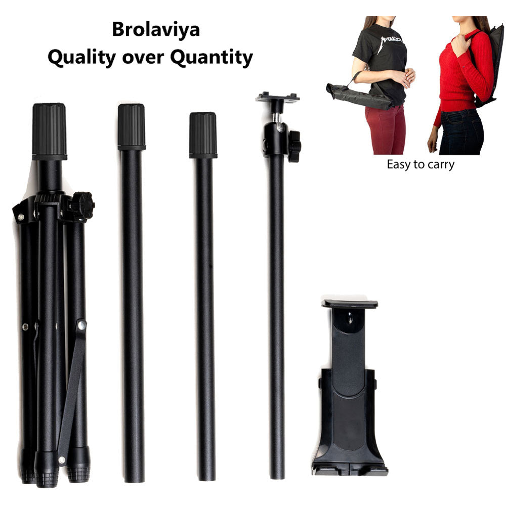 (Renewed) BROLAVIYA® Multi-Direction Tripod Floor Stand Fit For 4 – 11 Diagonal Inch Device, Compatible with iPad, Tablet, Mobile