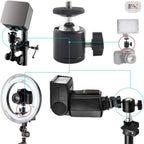 BROLAVIYA® 2 Pack 360 Degree Aluminum Alloy Rotating Swivel Tripod Ball Head with 1/4" Screw Thread Head for Cameras, Camcorders, Smart Phone, Gopro, LED Video Light