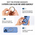 BROLAVIYA® Magnetic Phone Ring Holder Grip, Ultra Slim Metal Finger Ring Stand with 360° Rotation, Strong Magnet, Kickstand for iPhone 16/15/14/13/12 Series & Magnetic Compatible Cases, Silver