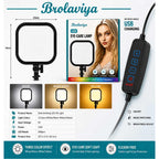 BROLAVIYA® Overhead Phone Stand with LED Fill Slab Light, 360° Rotating Phone Holder, Desk Stand for Reading, YouTube, Reels, Cooking Videos, Recording & Content Creation