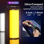 BROLAVIYA® Magnetic RGB Video Rechargeable Pocket Light, Wand Handheld LED Fill Lamp 2500K-7000K Dimmable, RGB Lighting Effects Video Conference Light for Computer Tablet Mobile Phone DSLR Camera