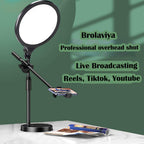 BROLAVIYA® Overhead Video Floor Stand with Slab Key Full Screen Fill 10 Inch LED light, Me - Image 4