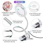 BROLAVIYA® Overhead 5X Magnifying Glass with 12cm LED Light, 3 Color Modes Dimmable, Flexi - Image 7