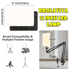 BROLAVIYA® Overhead Video Mobile Stand with 11 Inch Video LED Light 2700 to 5500k, Metal A - Image 9