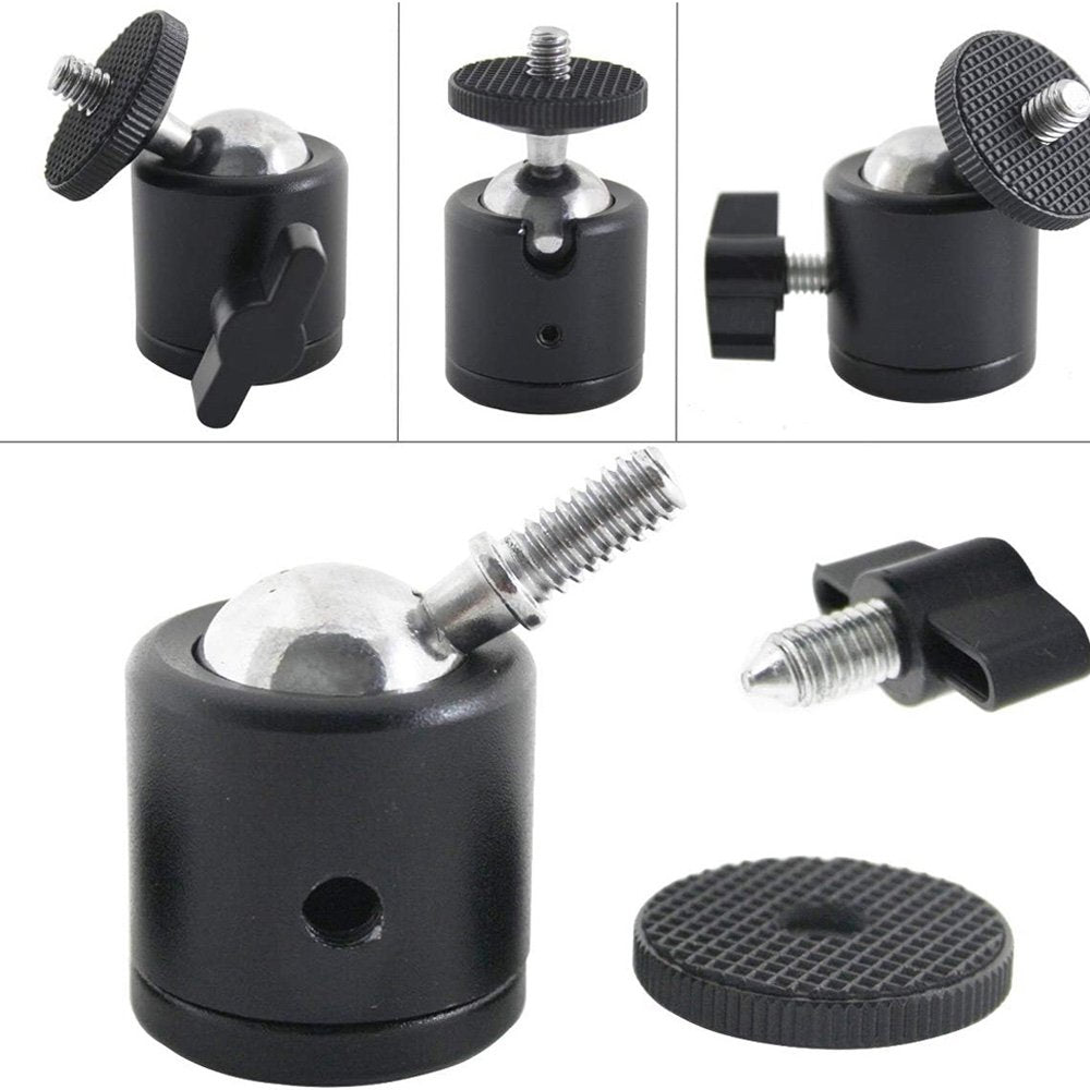 BROLAVIYA® 2 Pack 360 Degree Aluminum Alloy Rotating Swivel Tripod Ball Head with 1/4" Scr - Image 8