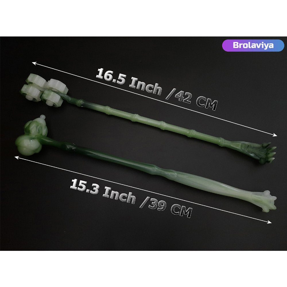 BROLAVIYA® 2 Pack 2 in 1 Back Roller and Hammer Shape Manually Massage Stick, Knock Base M - Image 3