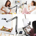 (Renewed) BROLAVIYA® Overhead Mobile Video Stand, Metal Long Arm, 1/4" Ball Head Male For  - Image 2