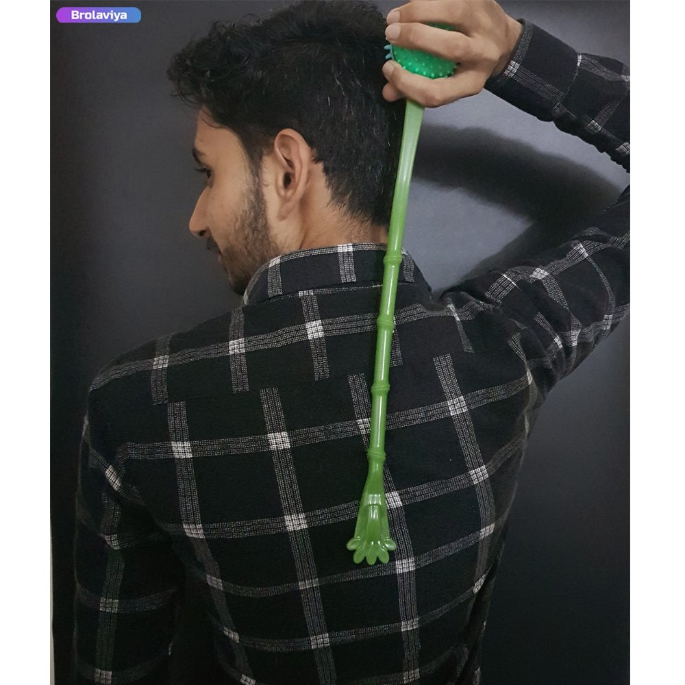 BROLAVIYA® 2 in 1 Massage itching Stick with Back Scratcher For Troublesome Itchy Spots an - Image 6