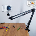 BROLAVIYA® Overhead Video Mobile Stand, Metal Long Arm, 1/4" Ball Head Male For Camera, Webcams, Mobile