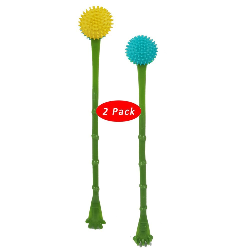 BROLAVIYA® 2 Pack 2 in 1 Massage Itching Stick with Back Scratcher For Troublesome Itchy Spots and R