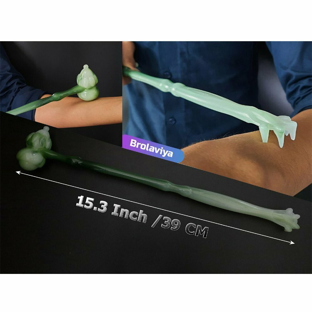 BROLAVIYA® 2 in 1 Hammer Shape Manually Massage Stick, Knock Base Massager with Back Scrat - Image 2