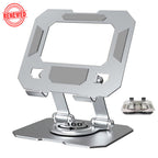 (Renewed) BROLAVIYA® Desktop 360 Rotating Base, Metal Stand Holder, Foldable, Compatible with iPad, Tablet, Mobile, E-Reader 4-13 Inch, D3, Silver