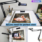 (Renewed) BROLAVIYA® Overhead Video Stand Phone Holder, Metal Long Lazy Arm For All Mobile - Image 4